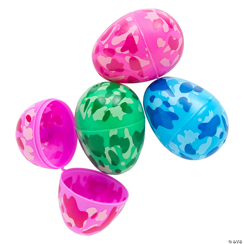 2 1/2" Bulk 72 Pc. Camouflage Plastic Easter Eggs Image