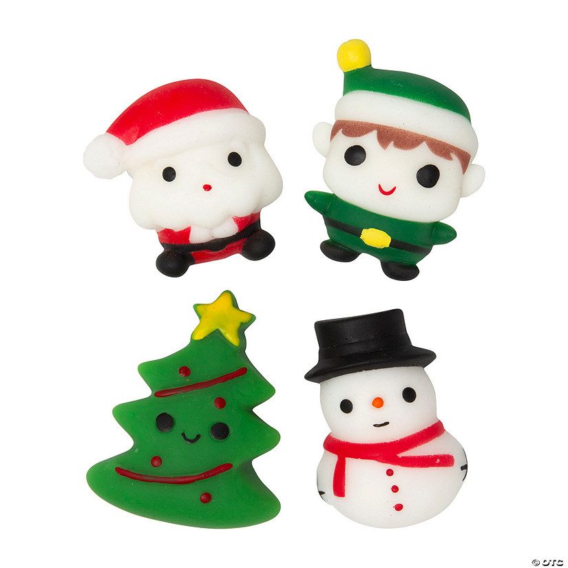 2 1/2" Christmas Character & Icons Rubber Mochi Squishies - 12 Pc. Image