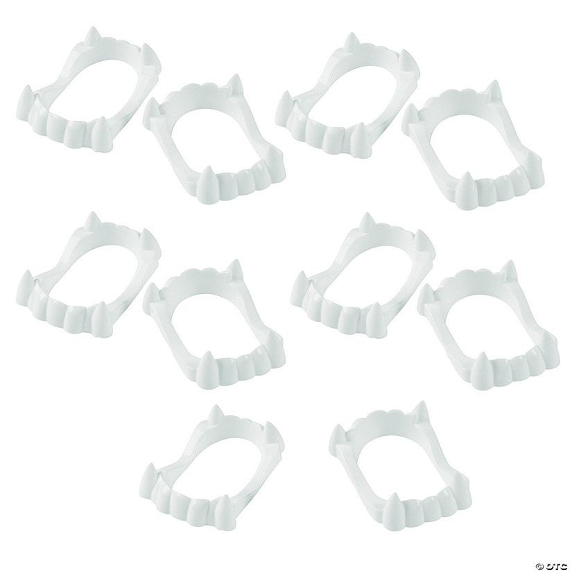 2 1/2" circ. Bulk 504 Pc. White Fangs Plastic Vampire Teeth Image