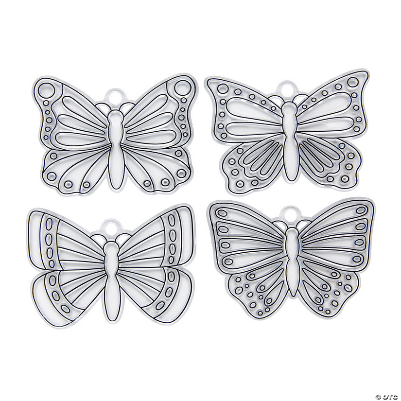 2 1/2" Classic Butterfly-Shaped Clear Plastic Suncatchers - 12 Pc. Image