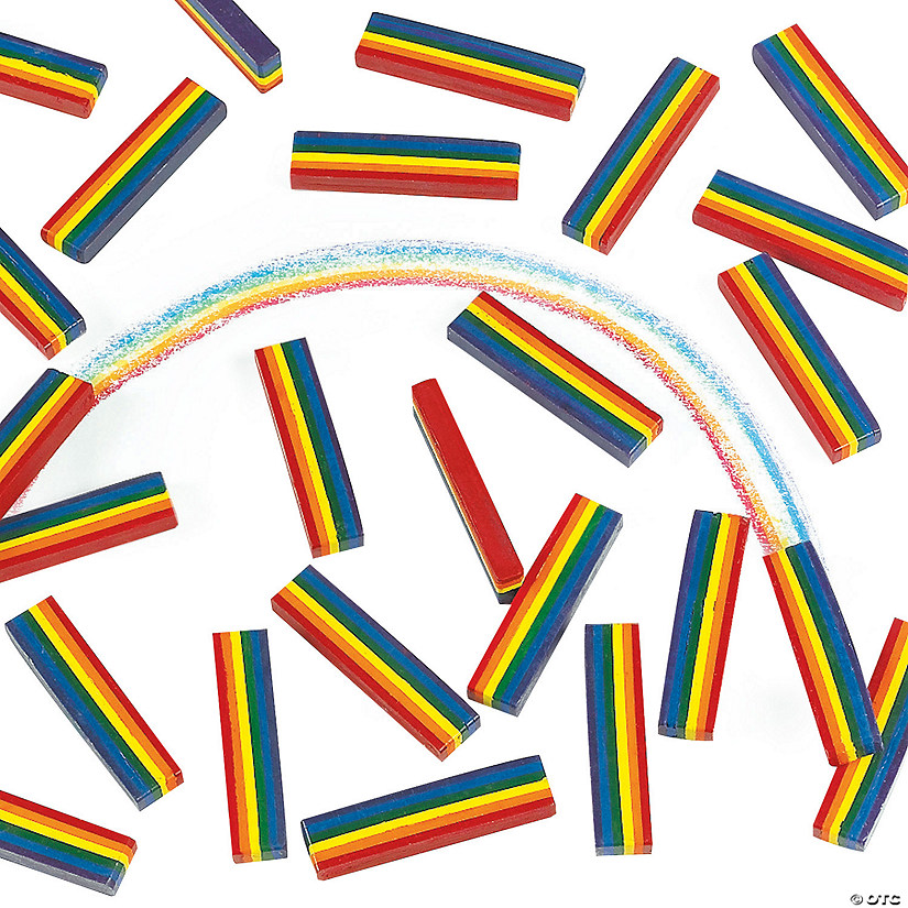 2 1/2" Everyday Fun Rainbow Multicolor Bar Crayons Image