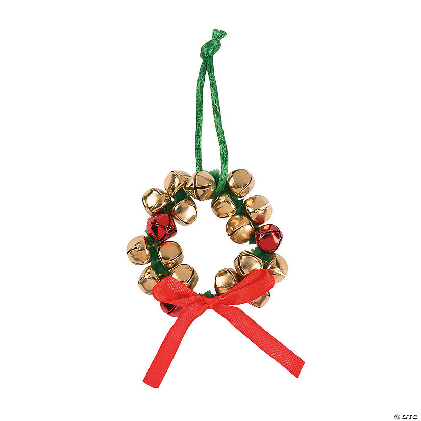 2 1/2" Jingle Bell Wreath Christmas Ornaments Craft Kit - Makes 12 Image