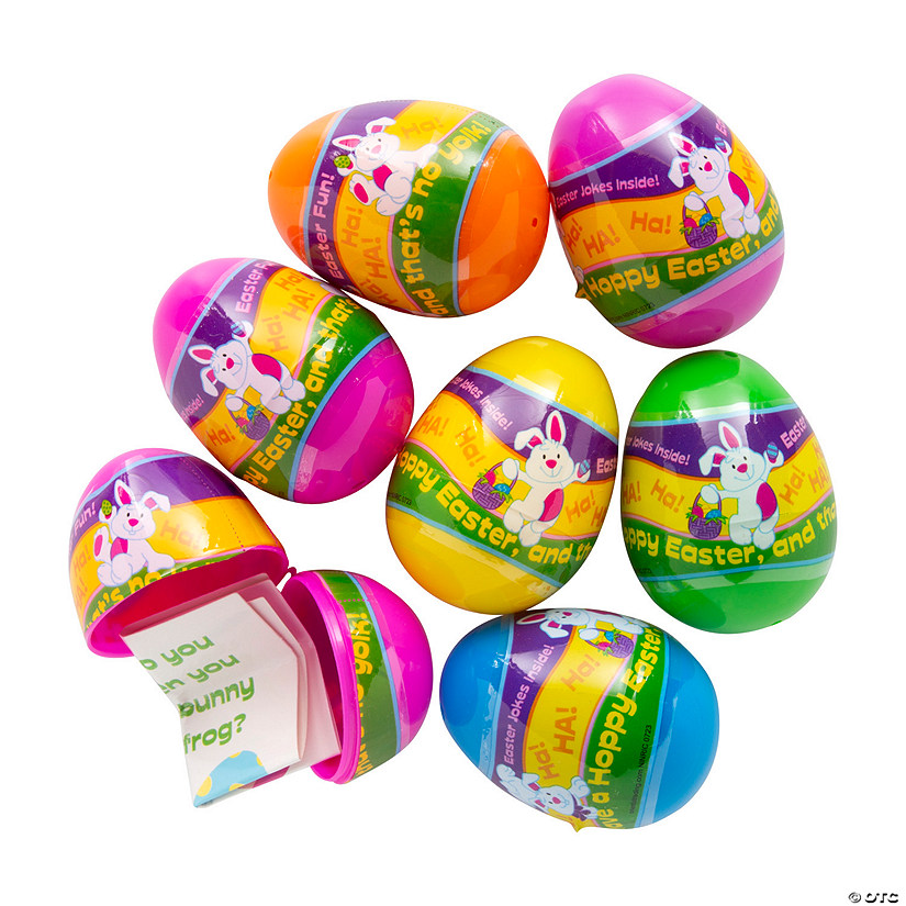 2 1/2" Joke-Filled Plastic Easter Eggs - 12 Pc. Image