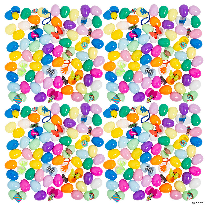 2 1/2" Mega Bulk 200 Pc. Animal Toy-Filled Plastic Easter Eggs Image