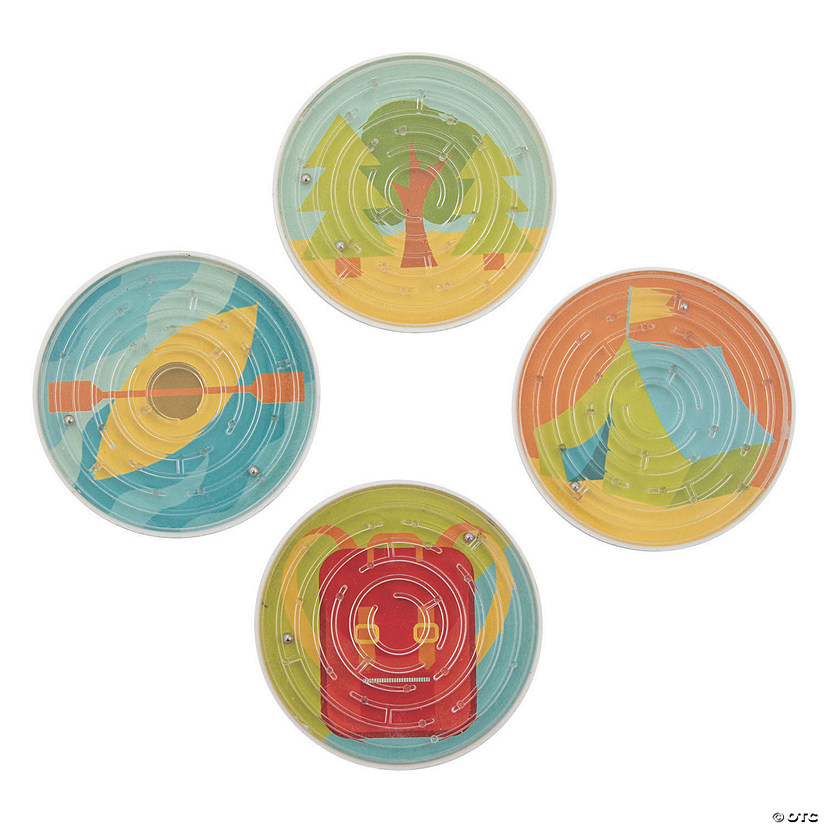 2 1/2" Mini Camp Party Essentials Plastic Maze Puzzles &amp;#8211; 24 Pc. Image