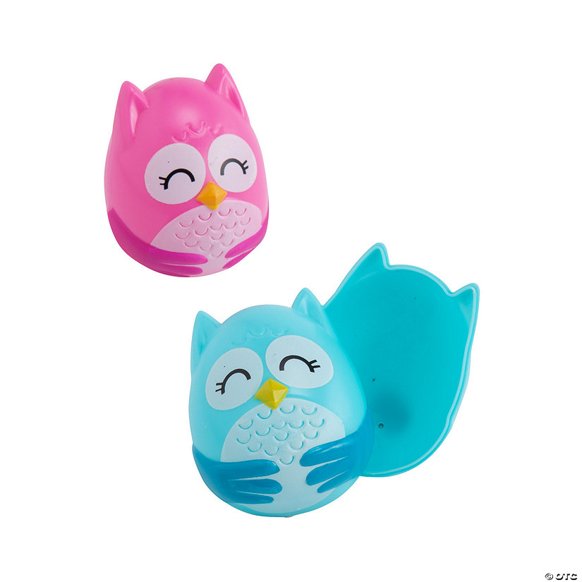 2 1/2" Owl-Shaped Plastic Easter Eggs - 12 Pc. Image