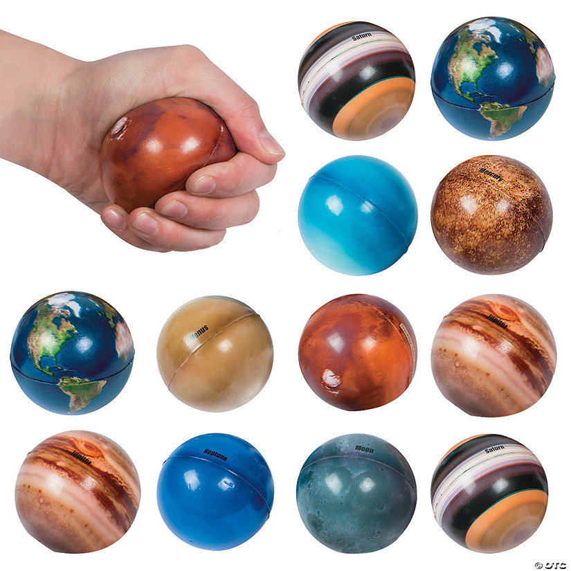2 1/2" Solar System Planets Foam Stress Balls - 12 Pc. Image
