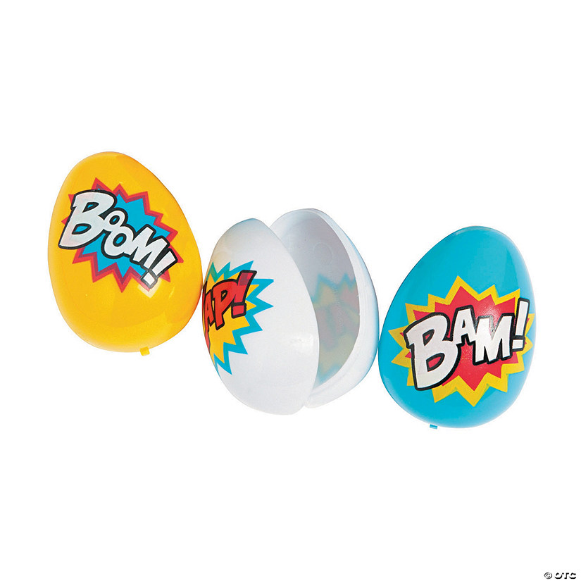 2 1/2" Superhero Plastic Easter Eggs - 12 Pc. Image
