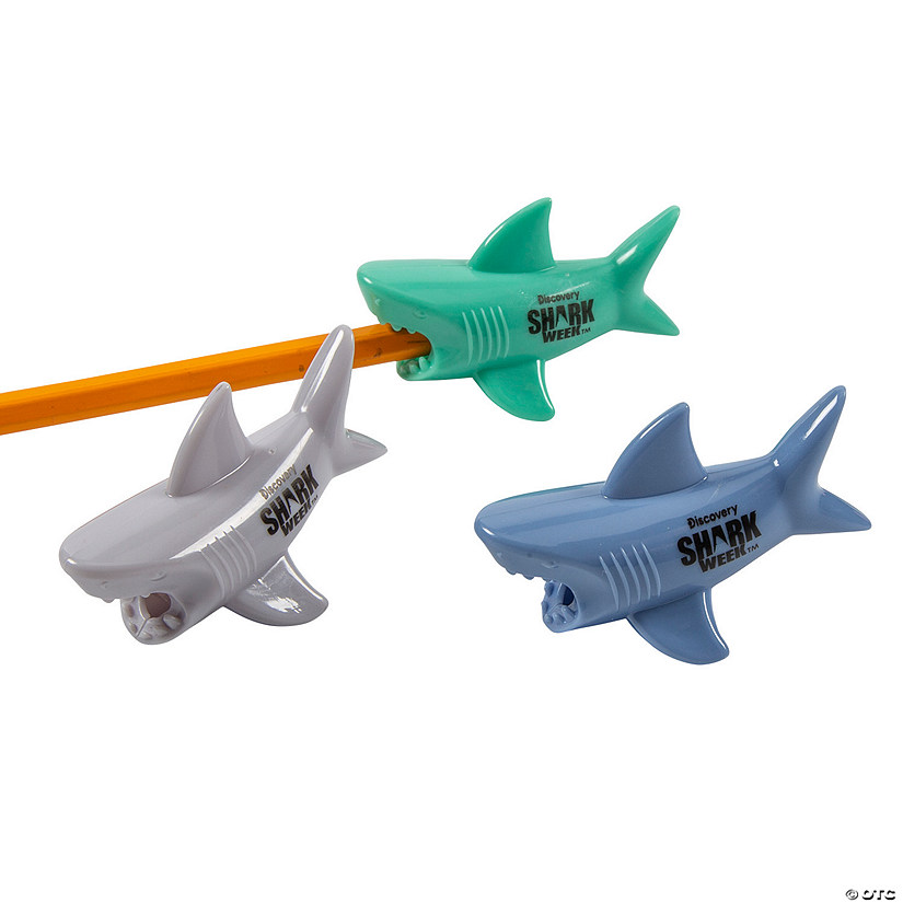 2 1/2" x 1 1/2" Discovery Shark Week&#8482; Plastic Pencil Sharpeners - 12 Pc. Image