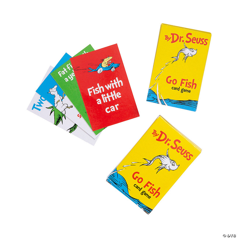 2 1/2" x 3 1/2" Dr. Seuss&#8482; Go Fish Cardstock Card Games - 12 Pc. Image