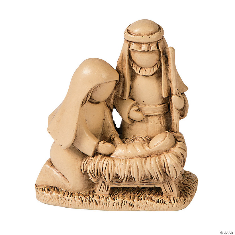 2 1/2" x 3" Mini Nativity Resin Christmas Tabletop Decorations with Card for 12 Image