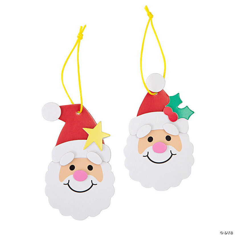 2 1/2" x 4" Bulk Simple Santa Christmas Ornament Craft Kit - Makes 50 Image