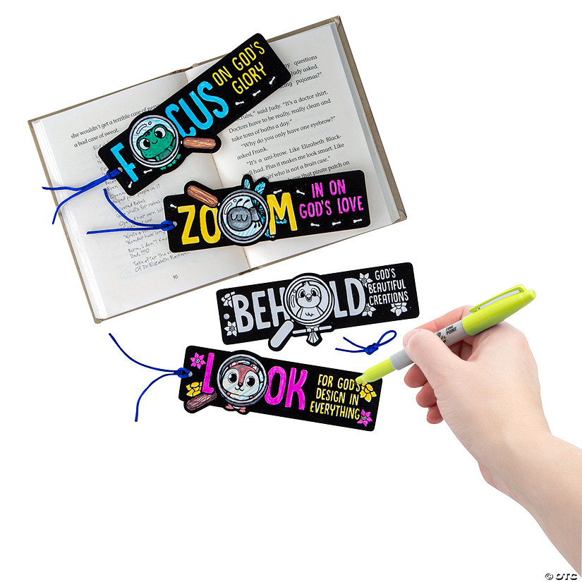 2 1/2&quot; x 7&quot; Color Your Own Zoom In VBS Bookmarks - 12 Pc. Image