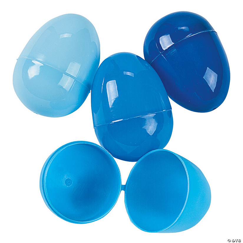 2 1/4"  Bulk 144 Pc. Blue Plastic Easter Eggs Image