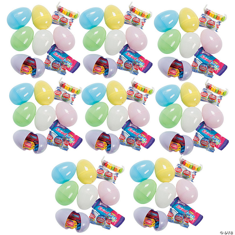 2 1/4" Bulk 144 Pc. Pastel Candy-Filled Plastic Easter Eggs Image
