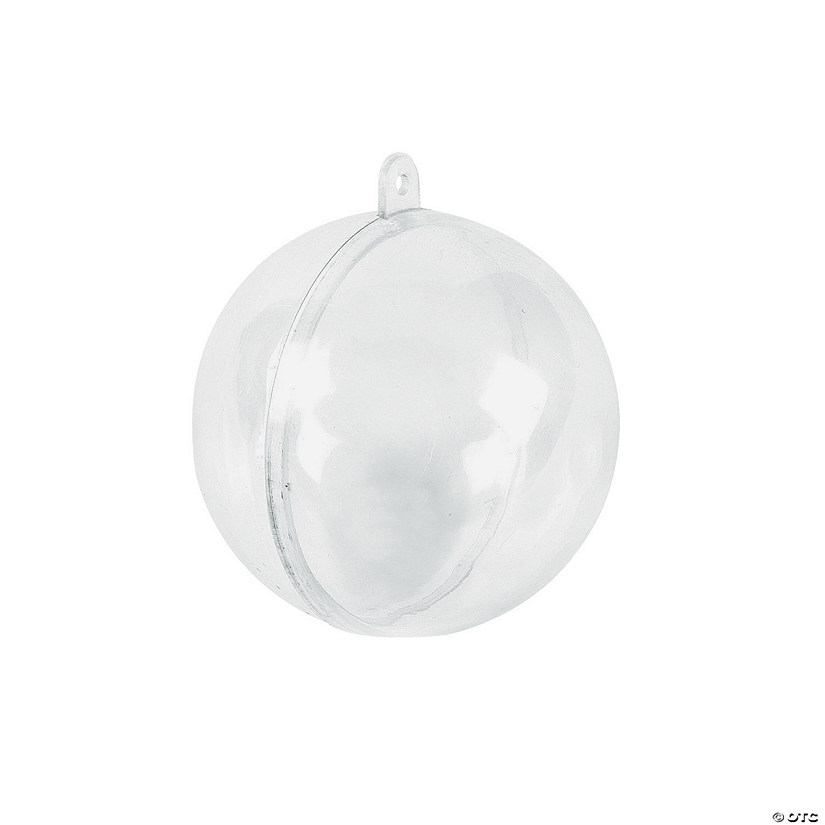 2 1/4" Bulk 72 Pc. DIY Clear Christmas Ball Ornaments Image