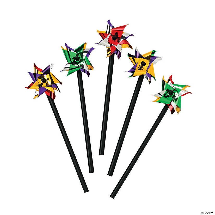 2 1/4" Bulk  72 Pc. Mini Metallic Two-Tone Plastic Pinwheels Image