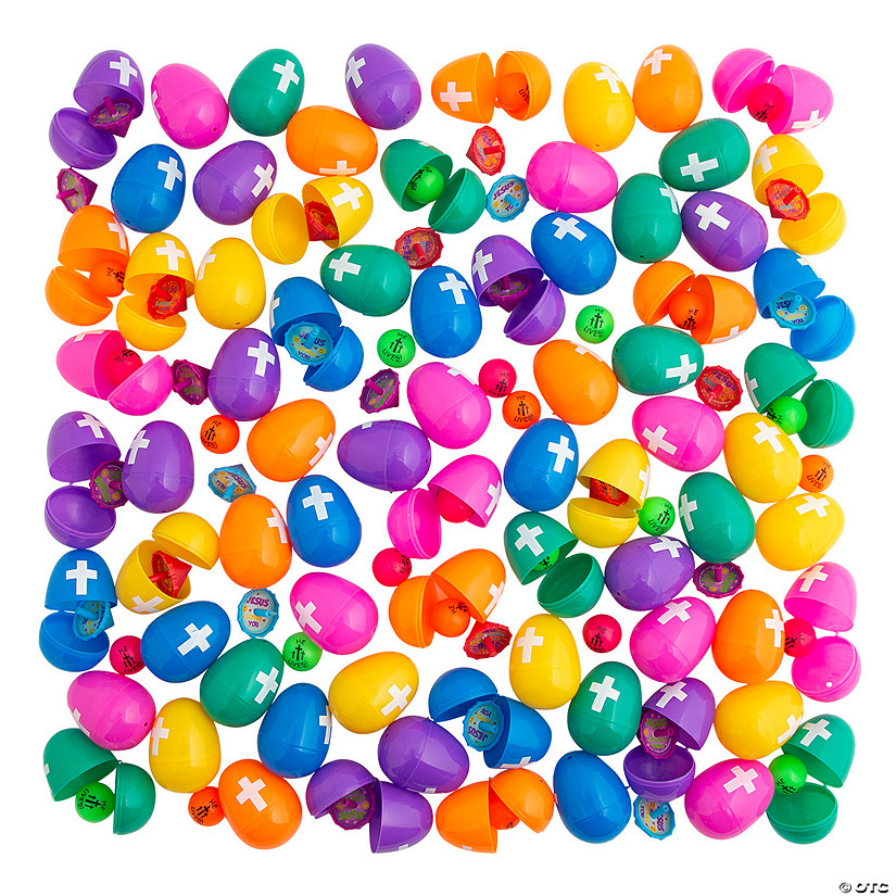 2 1/4" Bulk Religious ToyFilled Plastic Easter Egg Assortment 1000
