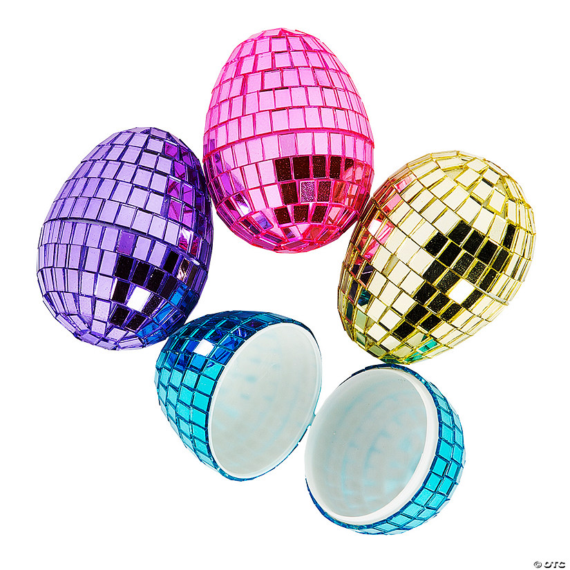 2 1/4" Disco Plastic Easter Eggs - 12 Pc. Image
