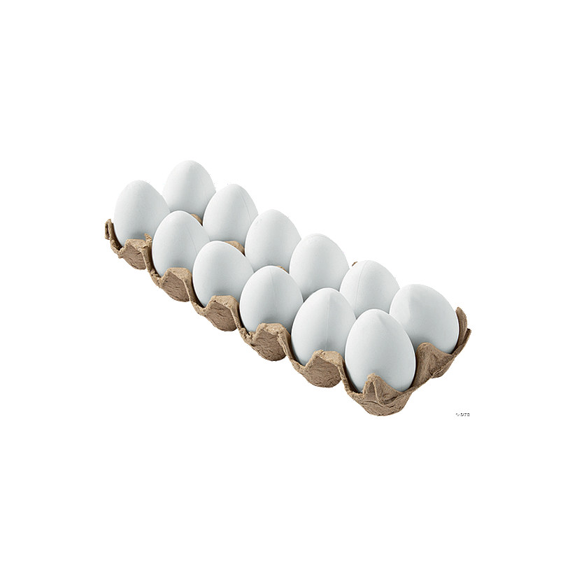 2 1/4" DIY Plastic Easter Eggs with Carton - 12 Pc. Image