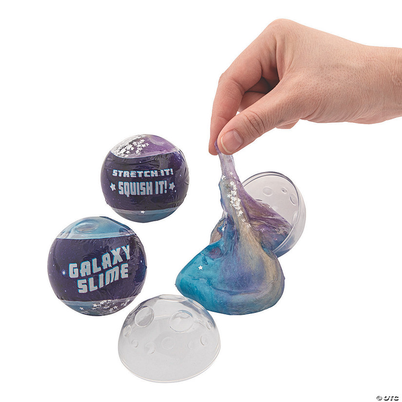 2 1/4" Galaxy Slime-Filled Plastic Easter Eggs - 12 Pc. Image