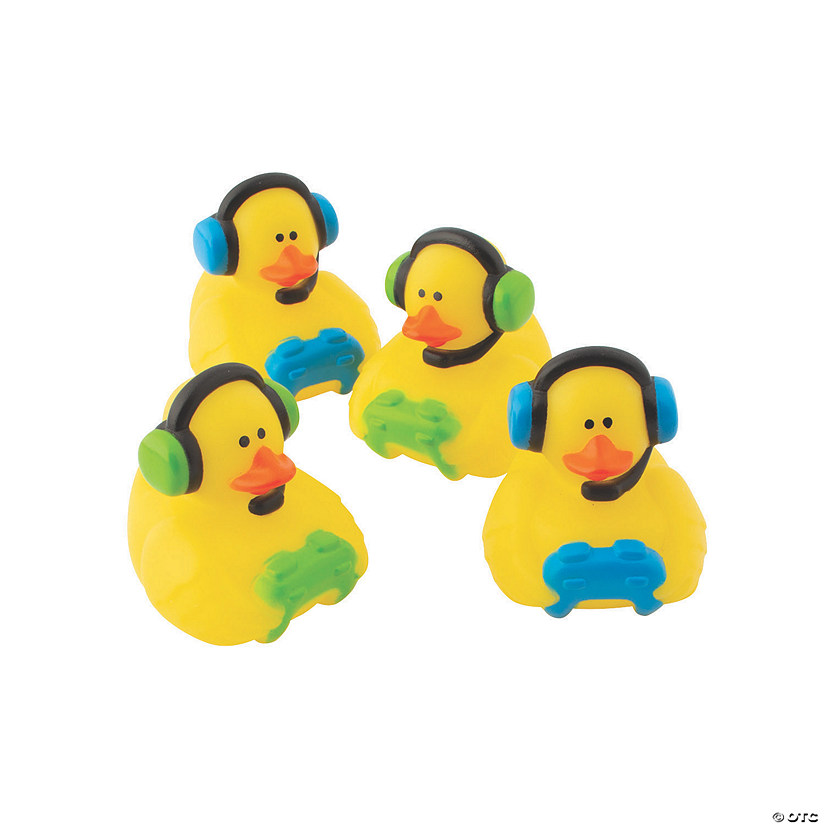 2 1/4" Gamer Vinyl Rubber Ducks with Controllers & Headsets - 12 Pc. Image