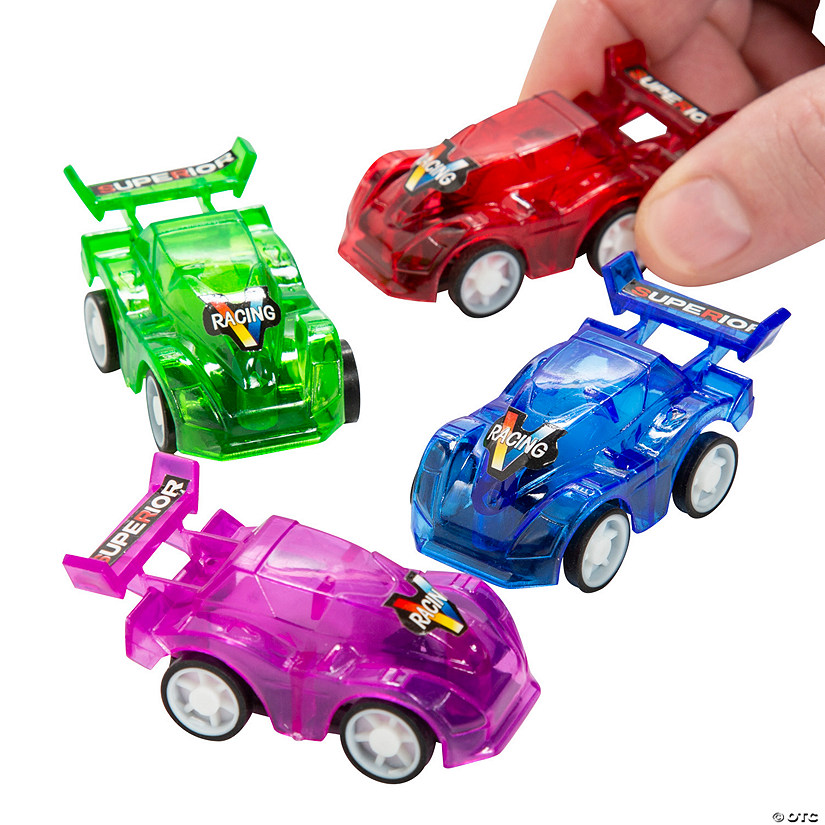 2 1/4" Mini Translucent Pull-Back Plastic Race Cars - 12 Pc. Image
