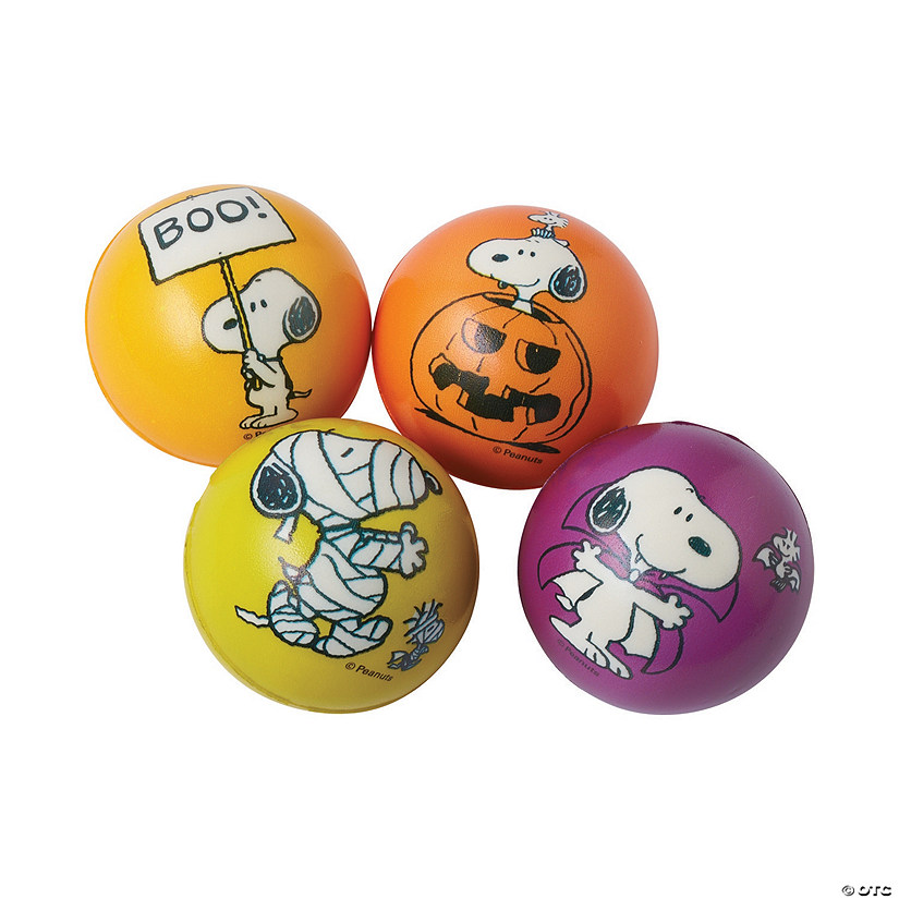 2 1/4" Peanuts&#174; Snoopy Halloween Foam Stress Balls  - 12 Pc. Image