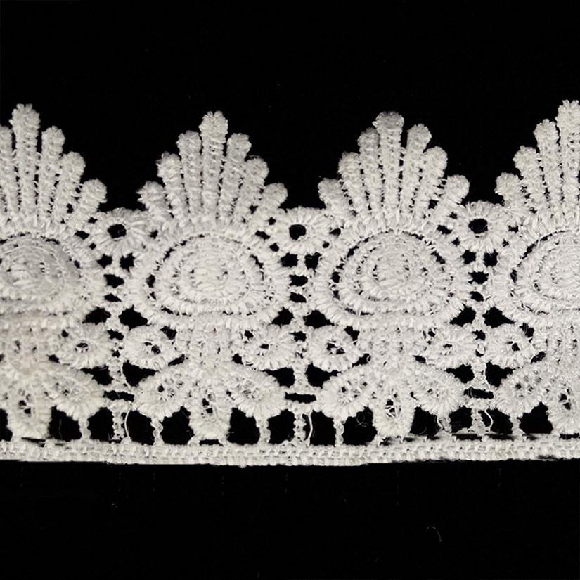 2 1/4"x30 Yards White Venice Lace Trim Image