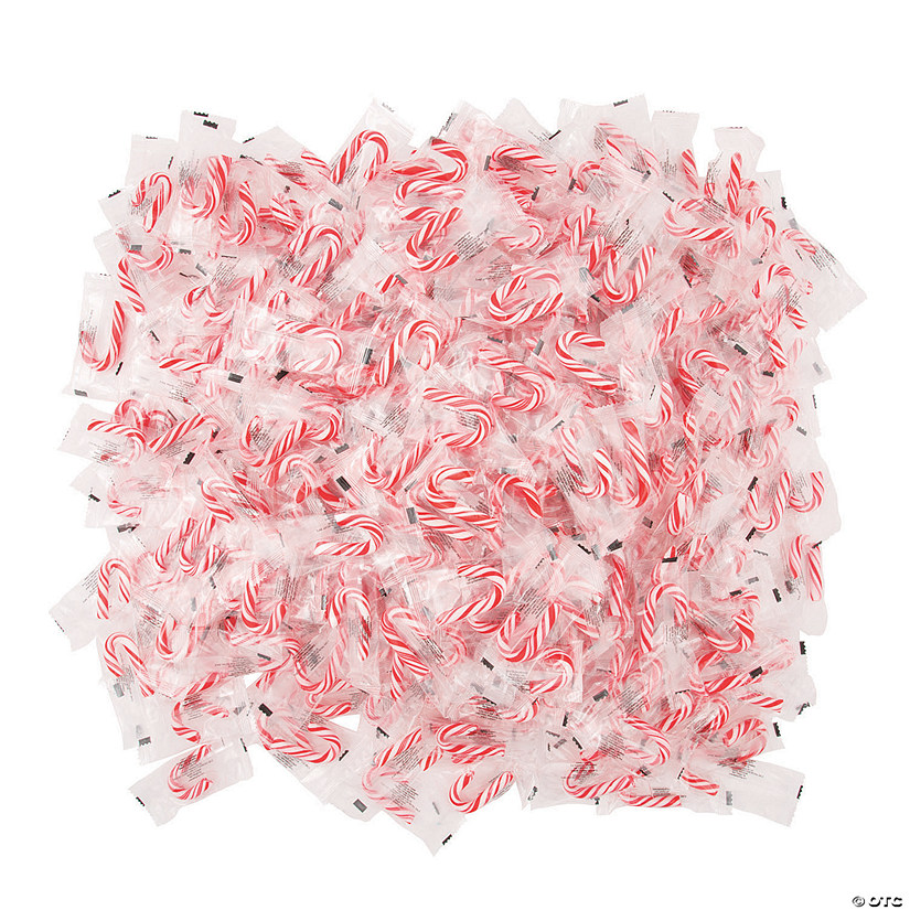 2" 11 lb. 4 oz. Mega Bulk 900 Pc. Mini Classic Peppermint Candy Canes Image