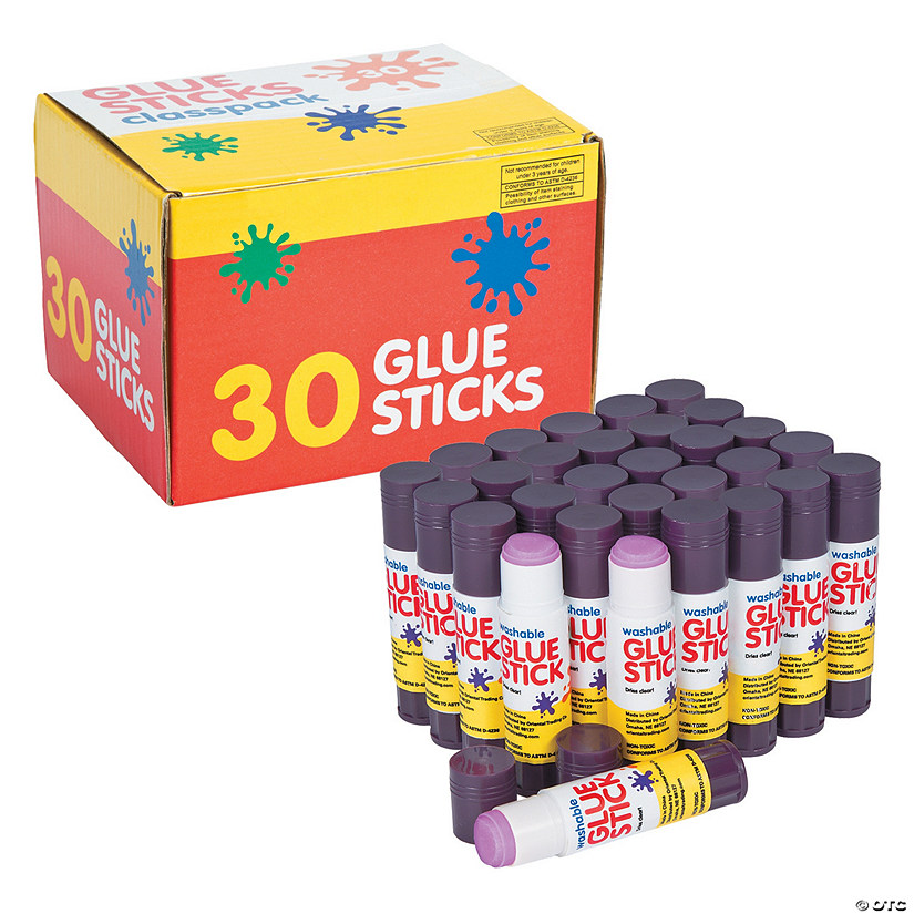2 3/4" Bulk 90 Pc. Safe & Non-Toxic Washable Glue Stick Pack Image
