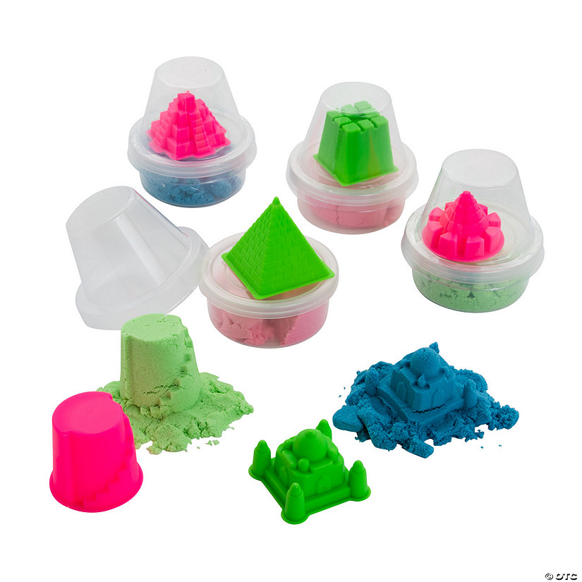 2 3/4&quot; Neon Modeling Sand Set Assortment - 12 Pc. Image