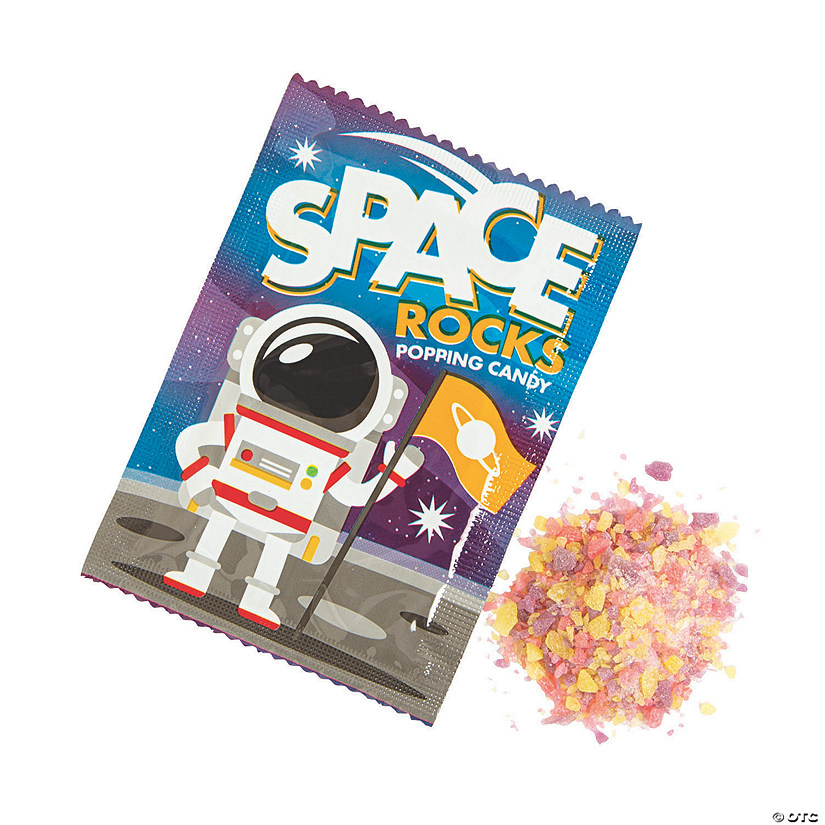 2 3/4" x 4" 6 oz. Space Rocks Popping Hard Candy Fun Packs - 36 Pc. Image