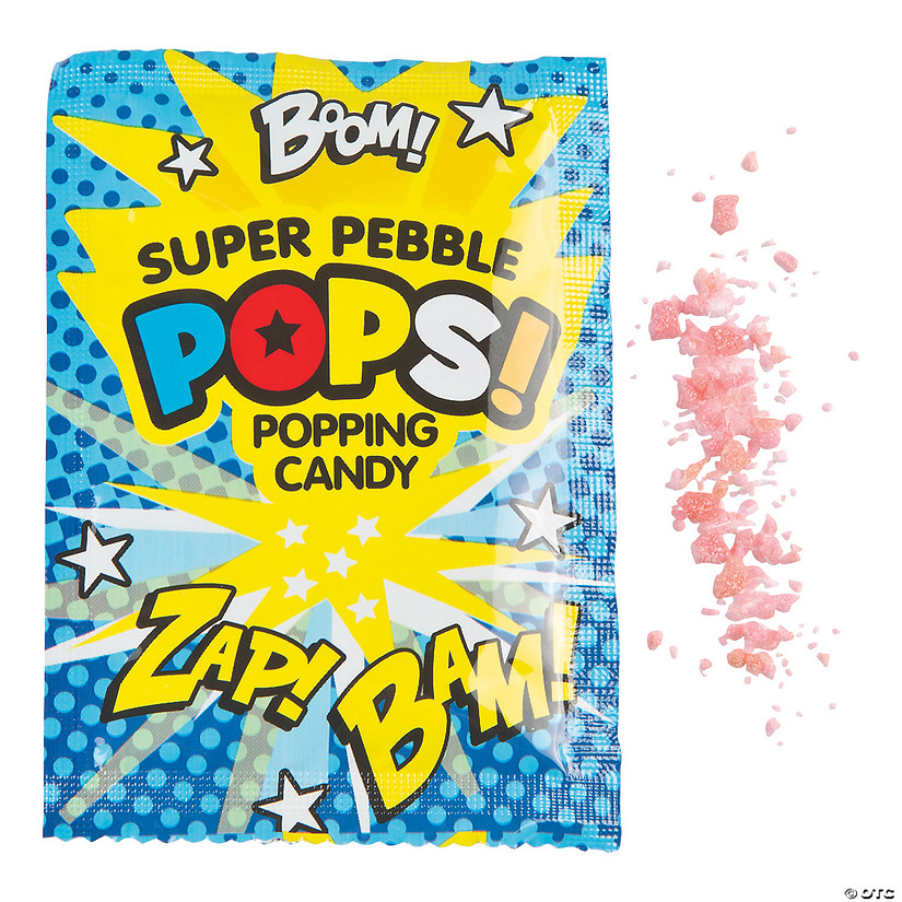 2 3/4" x 4" 6 oz. Superhero Popping Candy Fun Packs - 36 Pc. Image
