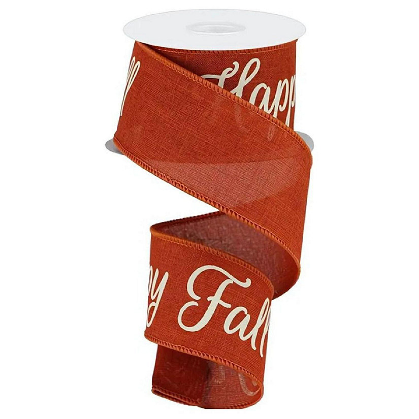 2.5" Happy Fall Yall Ribbon: Rust (10 Yards) Image
