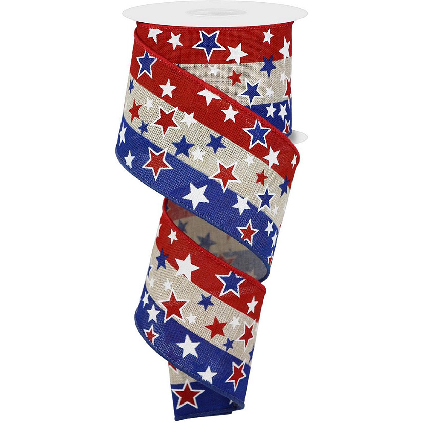 2.5" Multi Stars On Stripes: Natural (10 Yards) Image
