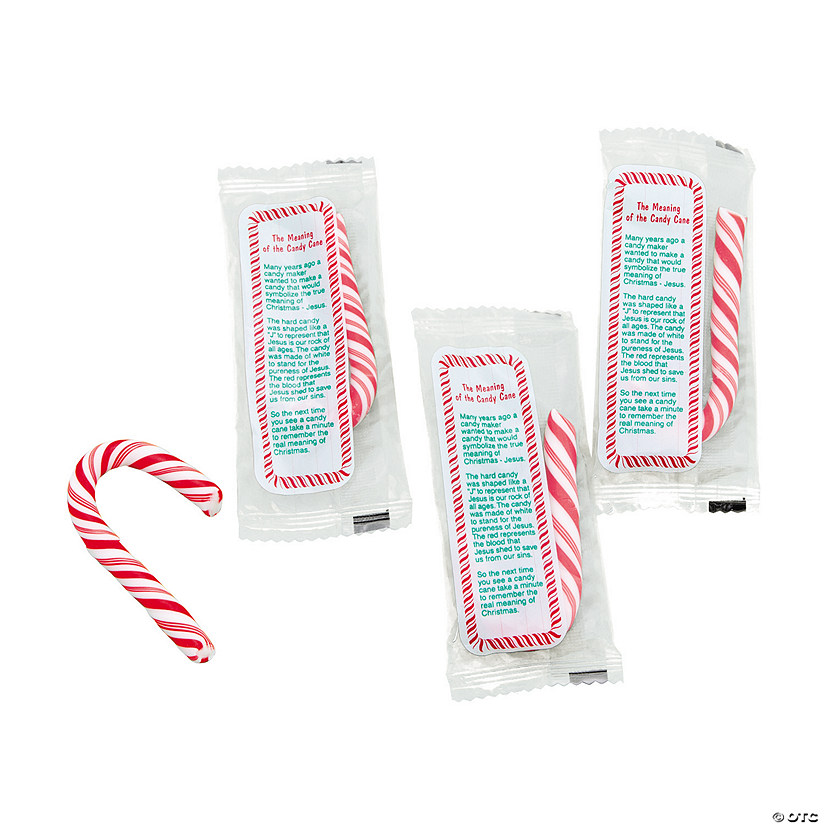 2" 7 oz. Mini Religious Classic Peppermint Candy Canes - 40 Pc. Image