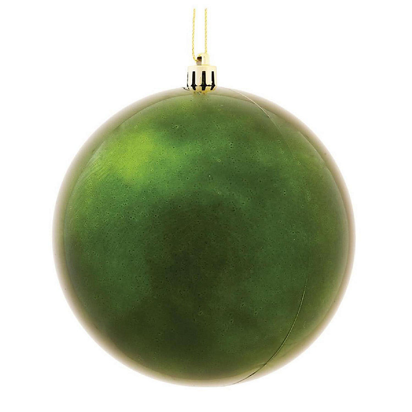2.75 in. Moss Green Shiny UV Treated Christmas Ornament Ball - 12 per Bag Image