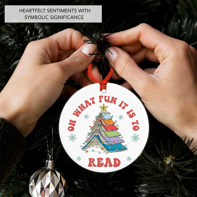 2.8" Ceramic Ornament, Fun To Read Image