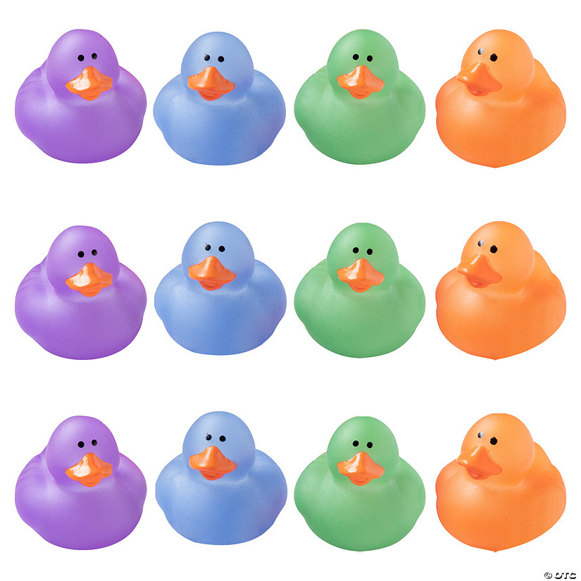 2" Bright Color-Changing Rubber Ducks - 12 Pc. Image