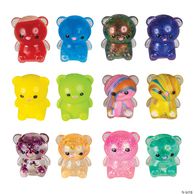 2&quot; Bright Color Gummy Teddy Bear Collectible Squishy Toys &amp;#8211; 12 Pc.  Image