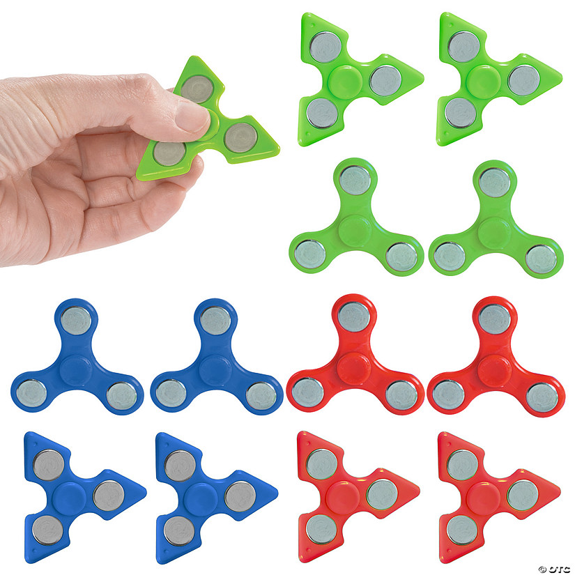 2" Bright Colors Fidget Spinners - 12 Pc. Image