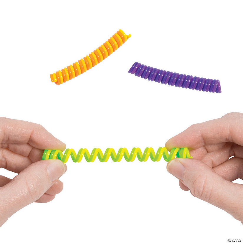 2" Bulk 144 Pc. Two-Colors Spiral Cording Fidget Toy Assortment Image