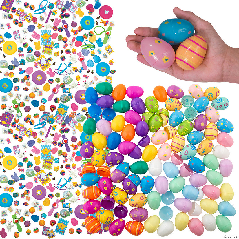 2" Bulk 1864 Pc. Plastic Easter Egg & Toy Filler Kit Image