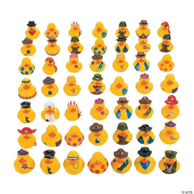 2" Bulk 48 Pc. Silly Character Yellow Rubber Ducks Assortment Image