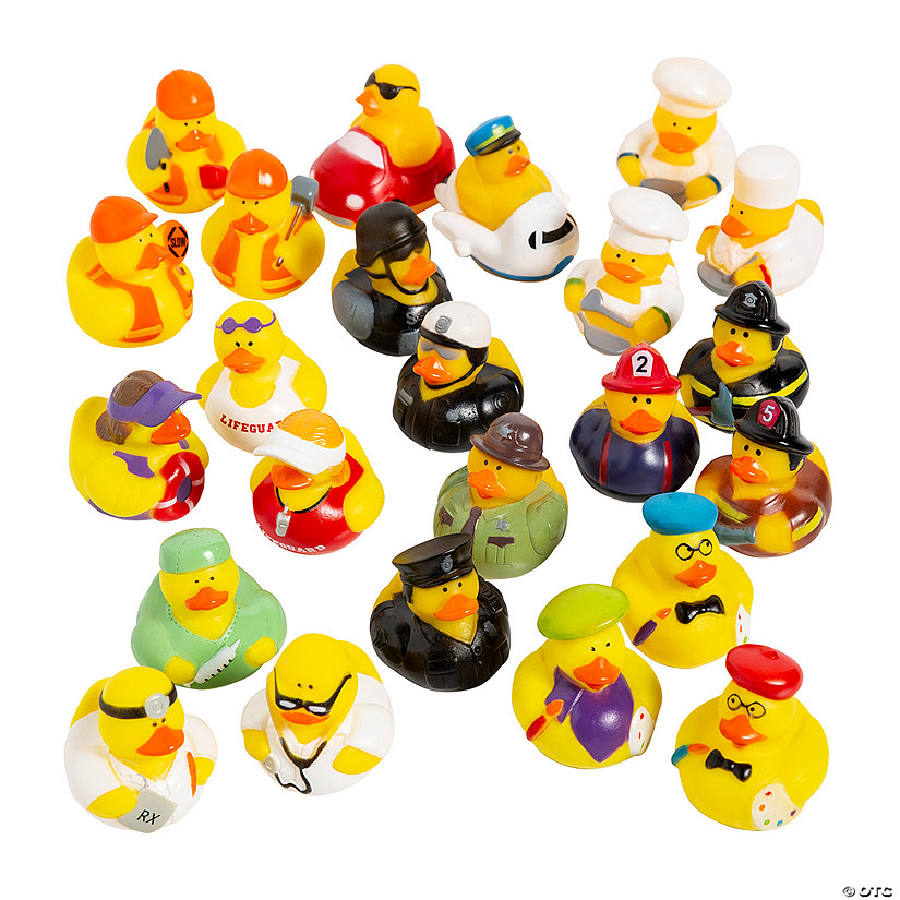 2" Bulk 96 Pc. Career Rubber Duck Assortment