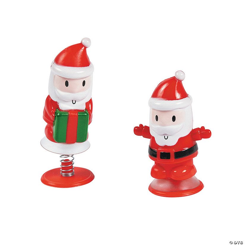 2" Christmas Santa Claus Red & White Vinyl Pop-Ups - 12 Pc. Image