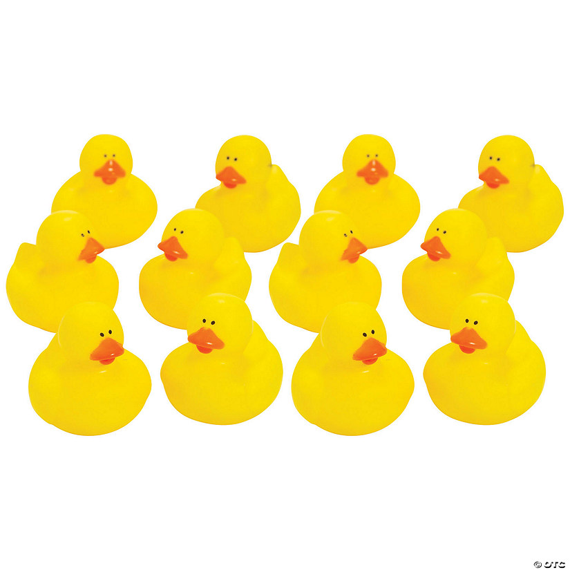 2" Classic Yellow Novelty Rubber Ducks - 12 Pc. Image