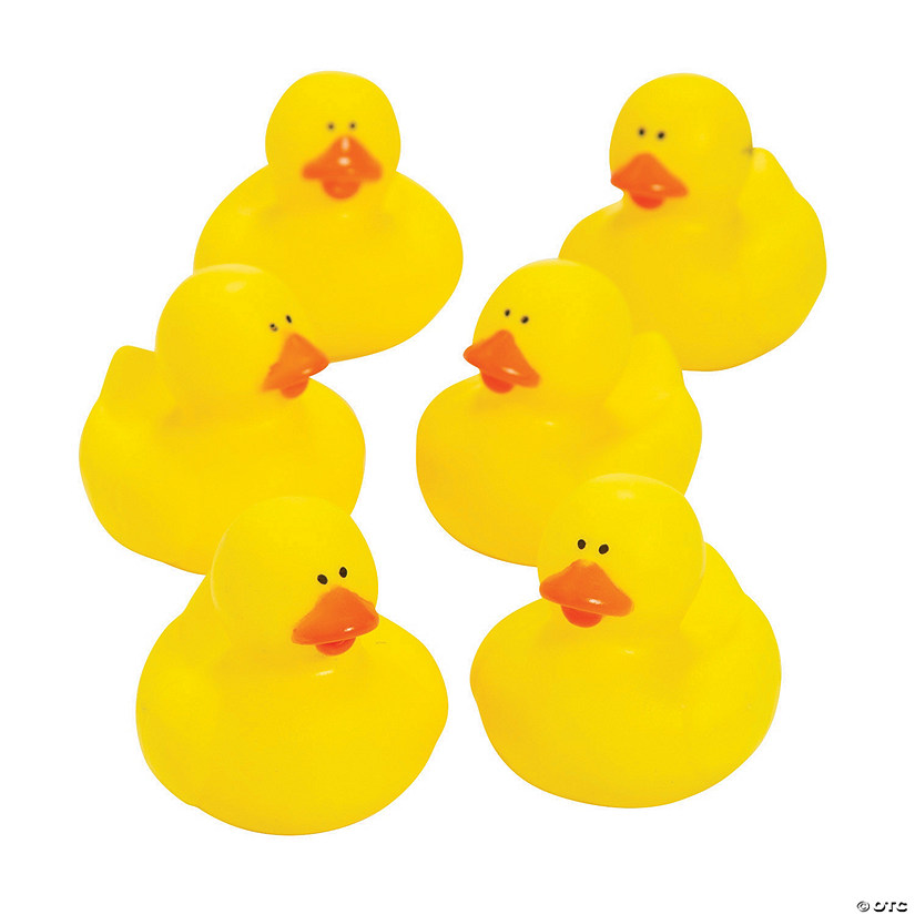 2" Classic Yellow Novelty Rubber Ducks - 6 Pc. Image