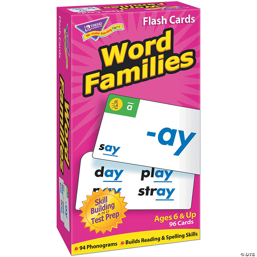 (2 Ea) Flash Cards Word Families Oriental Trading